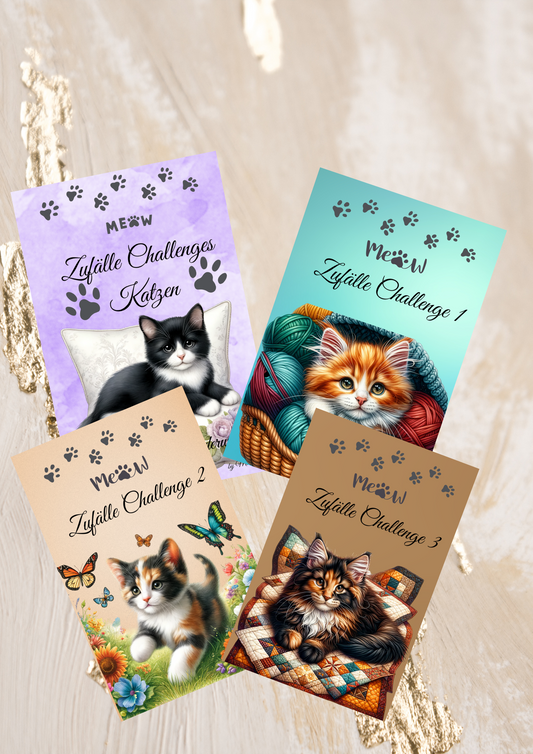 Bunte Katzen Zufallchallenge 1-6